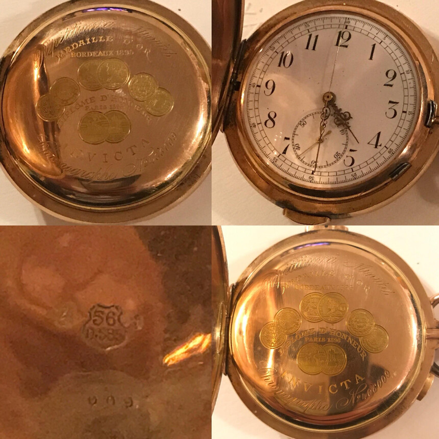 Kapesní hodinky Invicta z 90. let 19. století. Zdroj: www.reddit.com/r/Watches/