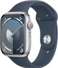 Apple Watch Series 9, GPS, 45mm Ezüst alumínium tok, M/L sportszíj