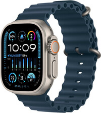 Apple Watch Ultra 2 GPS + Cellular, 49mm titán tok kék óceán szíjjal